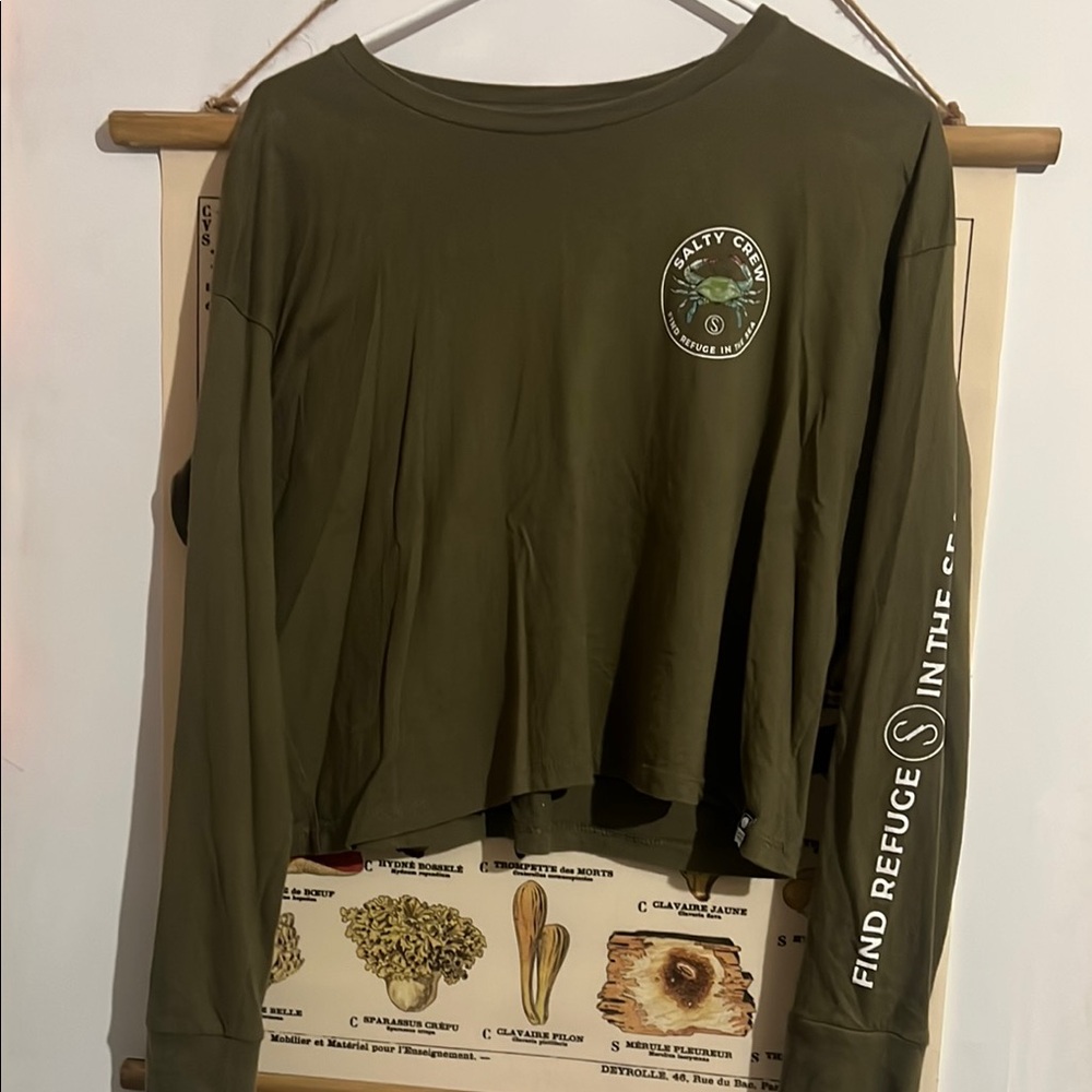 Salty crew Olive Green Long Sleeve Graphic Tee